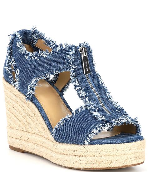 michael michael kors wedges jill|Michael Kors denim wedges.